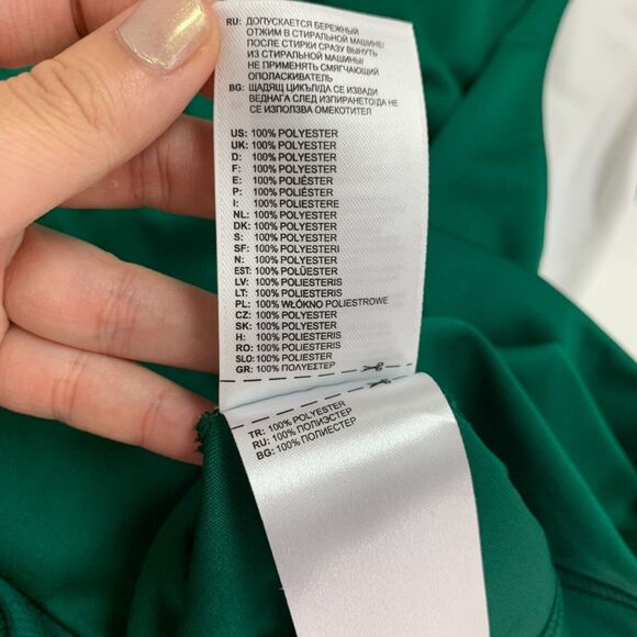 Adidas Notre Dame Polo Shirt Womens M Medium Green Scorch Climacool Short Sleeve - Picture 10 of 12